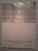 Basic Materials in Music Theory: A Programed Course