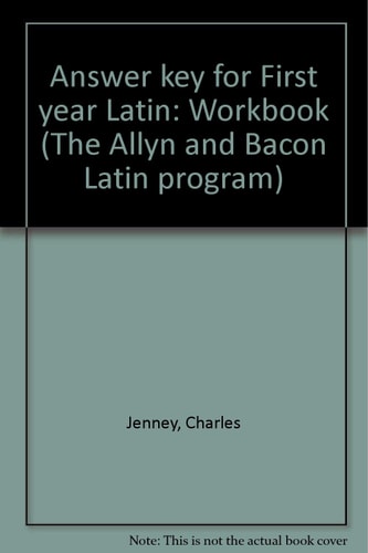 Answer Key for First Year Latin: Workbook
