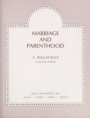 Marriage and Parenthood