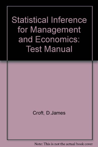 Statistical Inference for Management and Economics
