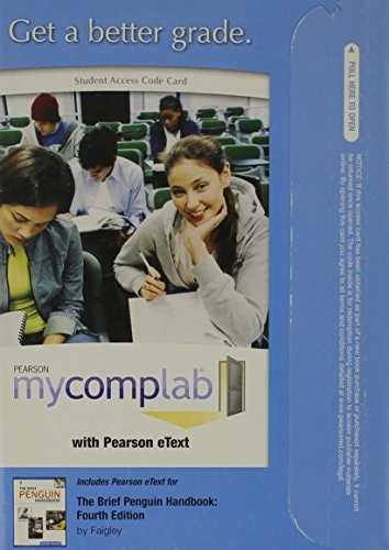 The Brief Penguin Handbook: MyCompLab + Pearson eText Student Access Code Card