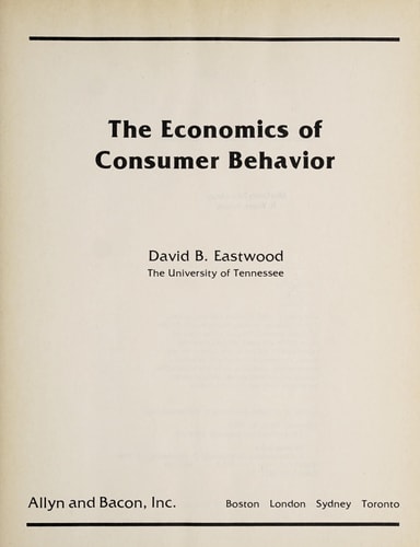 The Economics of Consumer Behavior
