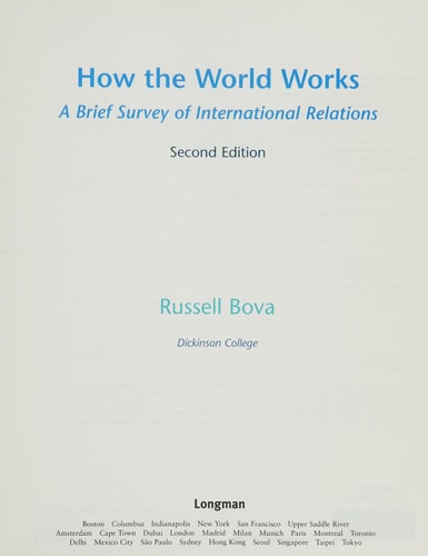 How the World Works: A Brief Survey of International Relations