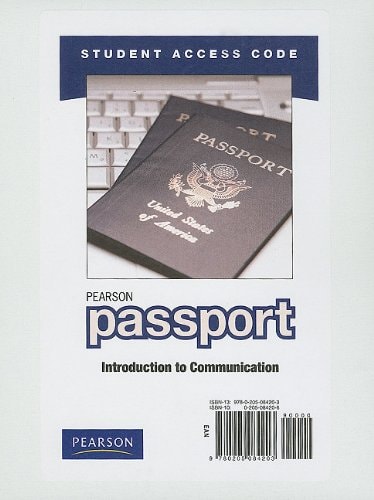 Pearson Passport Student Access Code Card for Introduction to Communication (standalone)