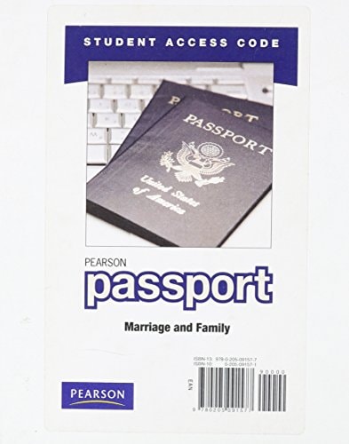 Pearson Passport Student Access Code Card for Marriage and Family