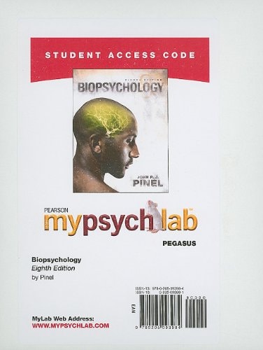 Biopsychology: MyPsychLab Pegasus Student Access Code Card