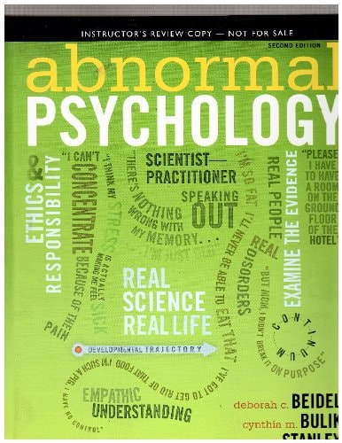 Abnormal Psychologreal Science Real Life (Instructor's Review Copy)