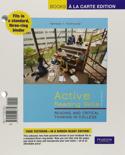 Active Reading Skills: Reading and Critical Thinking in College