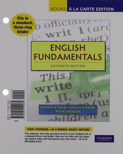 English Fundamentals, Books a la Carte Edition
