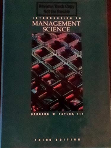 Introduction to Management Science