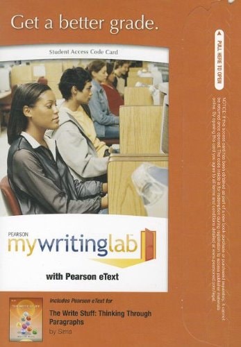 MyWritingLab with Pearson eText: Standalone Access Card for The Write Stuff: Paragraphs