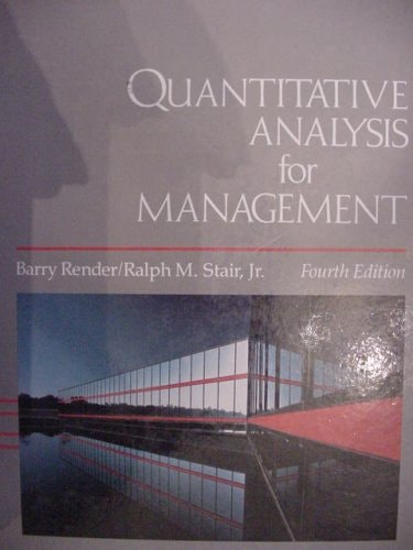 Quantitative Analysis for Management: Annotated Instructor's Edition