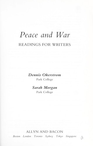 Peace and War: Readings for Writers