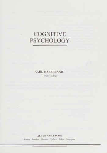Cognitive Psychology