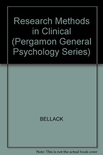 Research Methods in Clinical Psychology