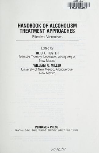 Handbook of Alcoholism Treatment (General Psychology Series)