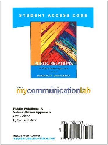 Public Relations: MyCommunicationLab Student Access Code Card