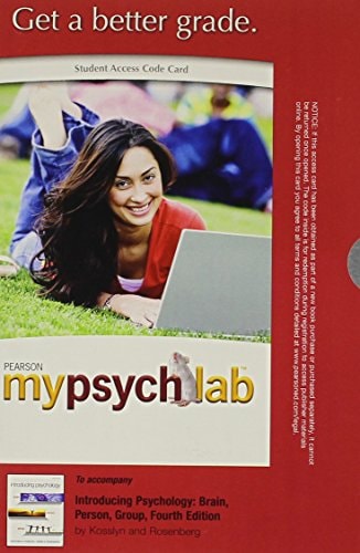 MyPsychLab without Pearson eText: Standalone Access Card for Introducing Psychology: Brain, Person, Group