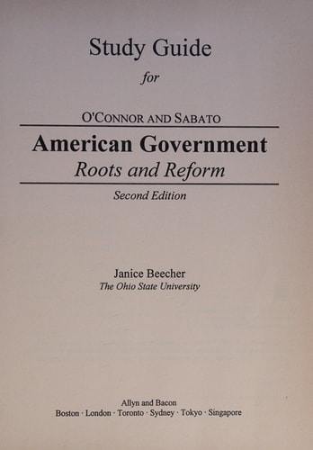 Study Guide for American Government: Roots and Reform