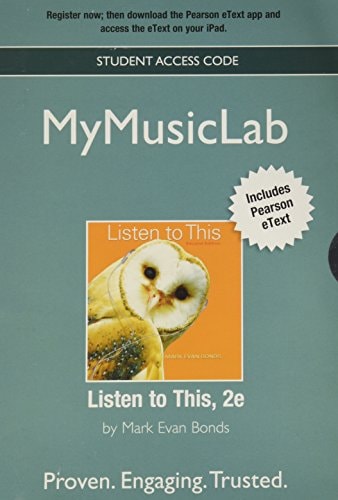 NEW MyMusicLab with Pearson eText -- Valuepack Access Card -- for Listen to This