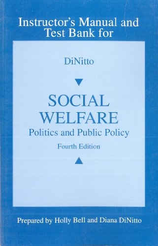 Instructor's Manual and Test Bank for Social Welfare: Politics and Public Policy