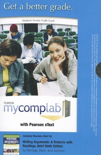 MyCompLab with Pearson eText: Standalone Access Card for Writing Arguments, Brief