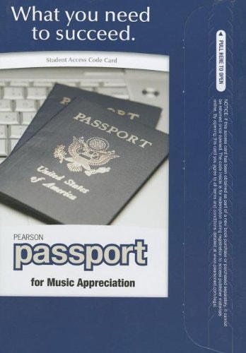Music Appreciation: Pearson Passport Standalone Access Card