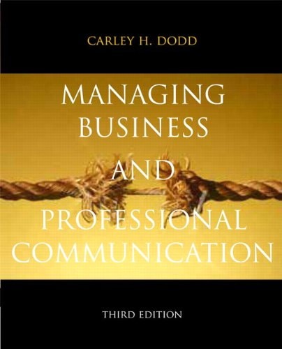 Managing Business and Professional Communication: Interacting in Org. Contexts (2-downloads)
