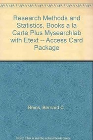 Research Methods and Statistics, Books a la Carte Plus MySearchLab with eText -- Access Card Package