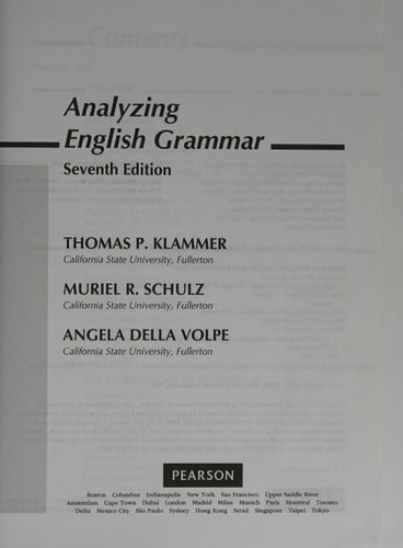 Analyzing English Grammar