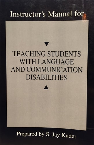 Teaching Students with Language and Communication Disabilities