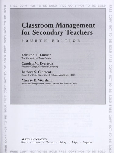 Classroom Management for Secondary Teachers