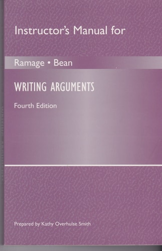 Instructor's Manual for Writing Arguments