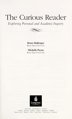 The Curious Reader: Exploring Personal and Academic Inquiry