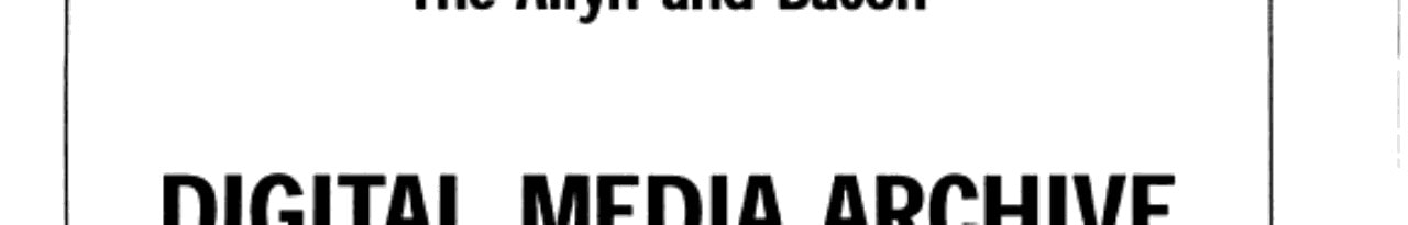 Allyn and Bacon Digital Media Archive CD-ROM for Education
