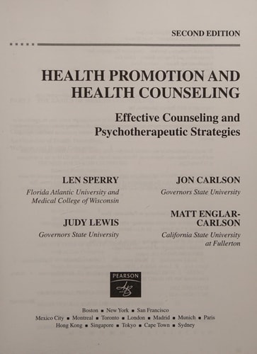 Health Promotion and Health Counseling: Effective Counseling and Psychotherapeutic Strategies