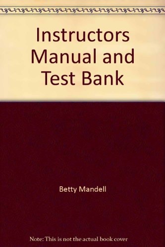 Instructor's Manual and Test Bank