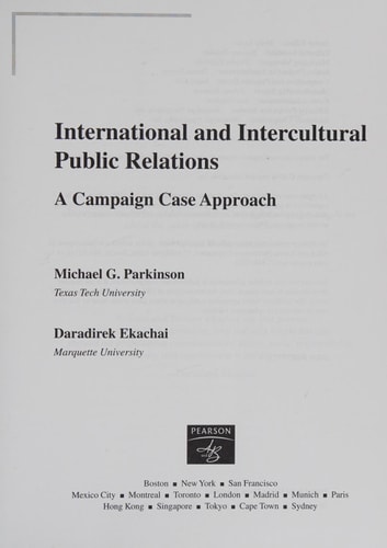 International and Intercultural Public Relations: A Campaign Case Approach