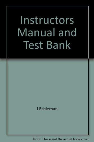 Instructors Manual and Test Bank