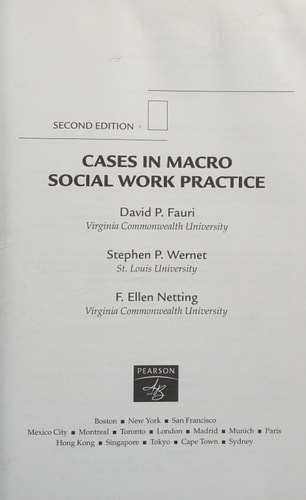 Cases in Macro Social Work Practice