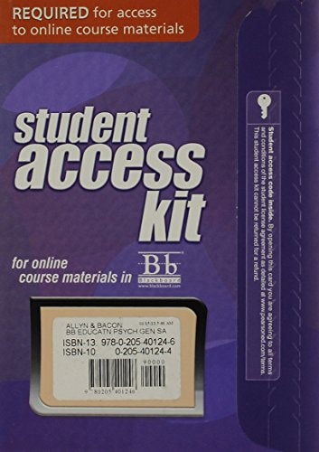 Allyn & Bacon Blackboard for Educational Psychology: Access Code Card