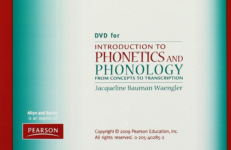 DVD for Introduction to Phonetics and Phonology: From Concepts to Transcription