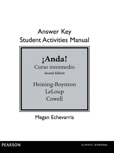 SAM Answer Key for ¡Anda! Curso intermedio