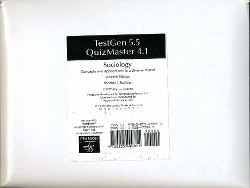 Sociology: Concepts and Applications in a Diverse World (Testgen 5.5 / Quizmaster 4.1)