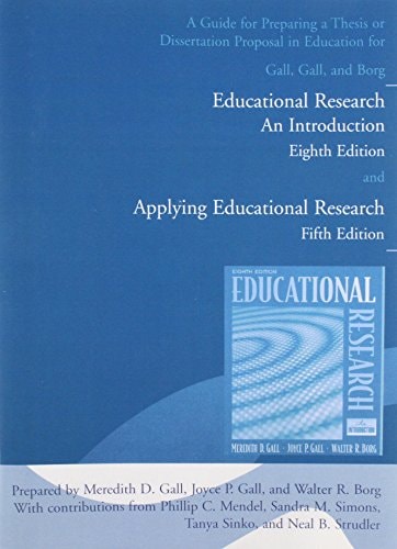 A Guide for Preparing a Thesis or Dissertation Proposal in Education