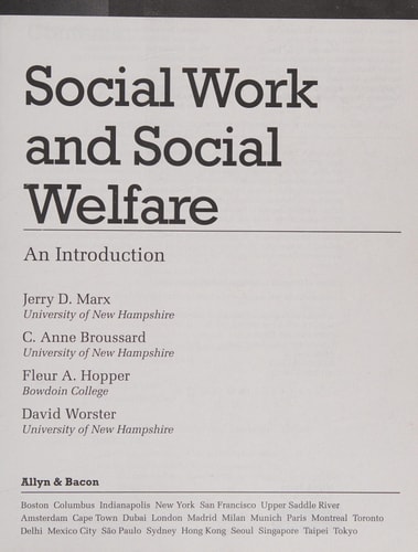Social Work and Social Welfare: An Introduction