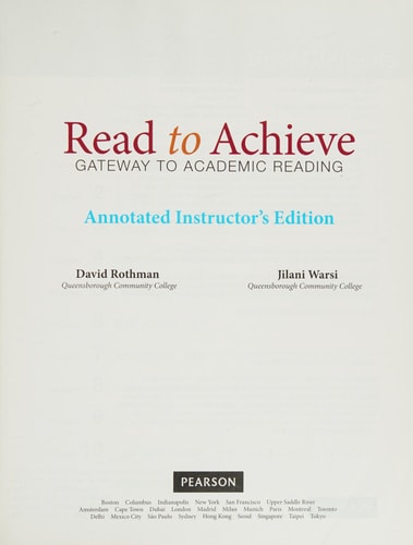 Read to Achieve: Gateway to Academic Reading
