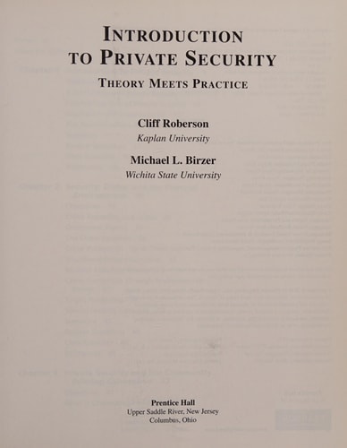 Introduction to Private Security: Theory Meets Practice
