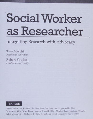 Social Worker as Researcher: Integrating Research with Advocacy