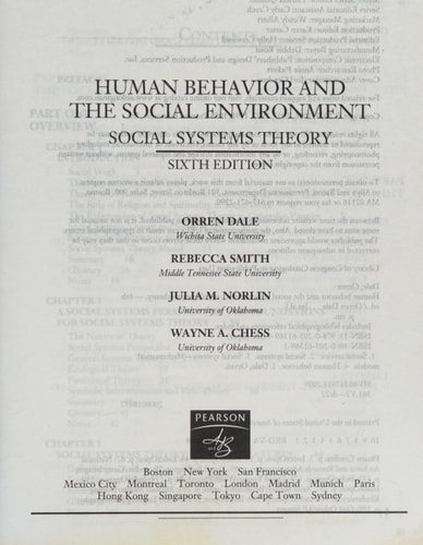 Human Behavior and the Social Environment: Social Systems Theory